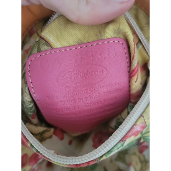 Brighton Jodi Leather Handbag Purse‎ Orange Reversible French Country Romantic - Picture 13 of 16